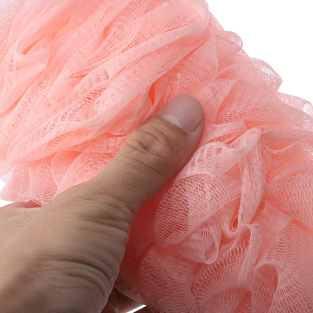 2 Pcs Body Bath Scrubber Loofah Shower with Long Handle PP Mesh