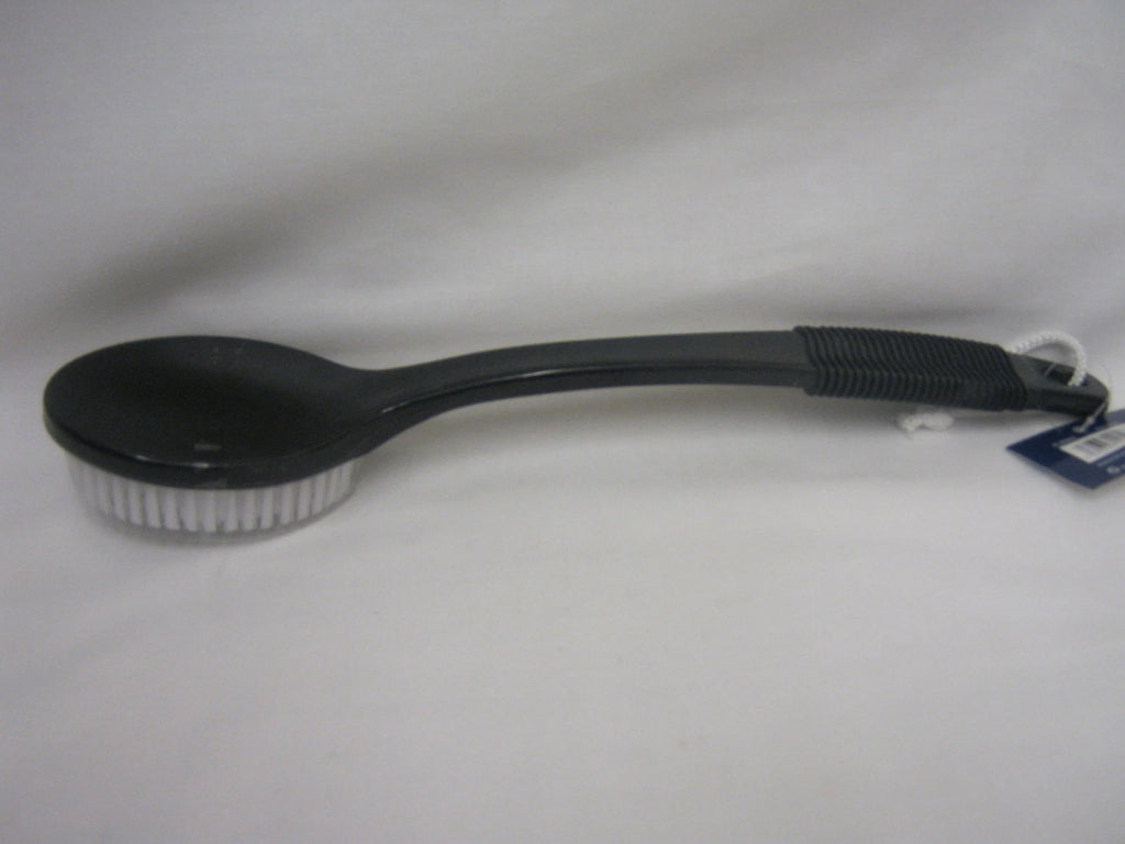 Blue Canyon Black Plastic Bath Brush Nylon Bristles Rubber Handle BA16307