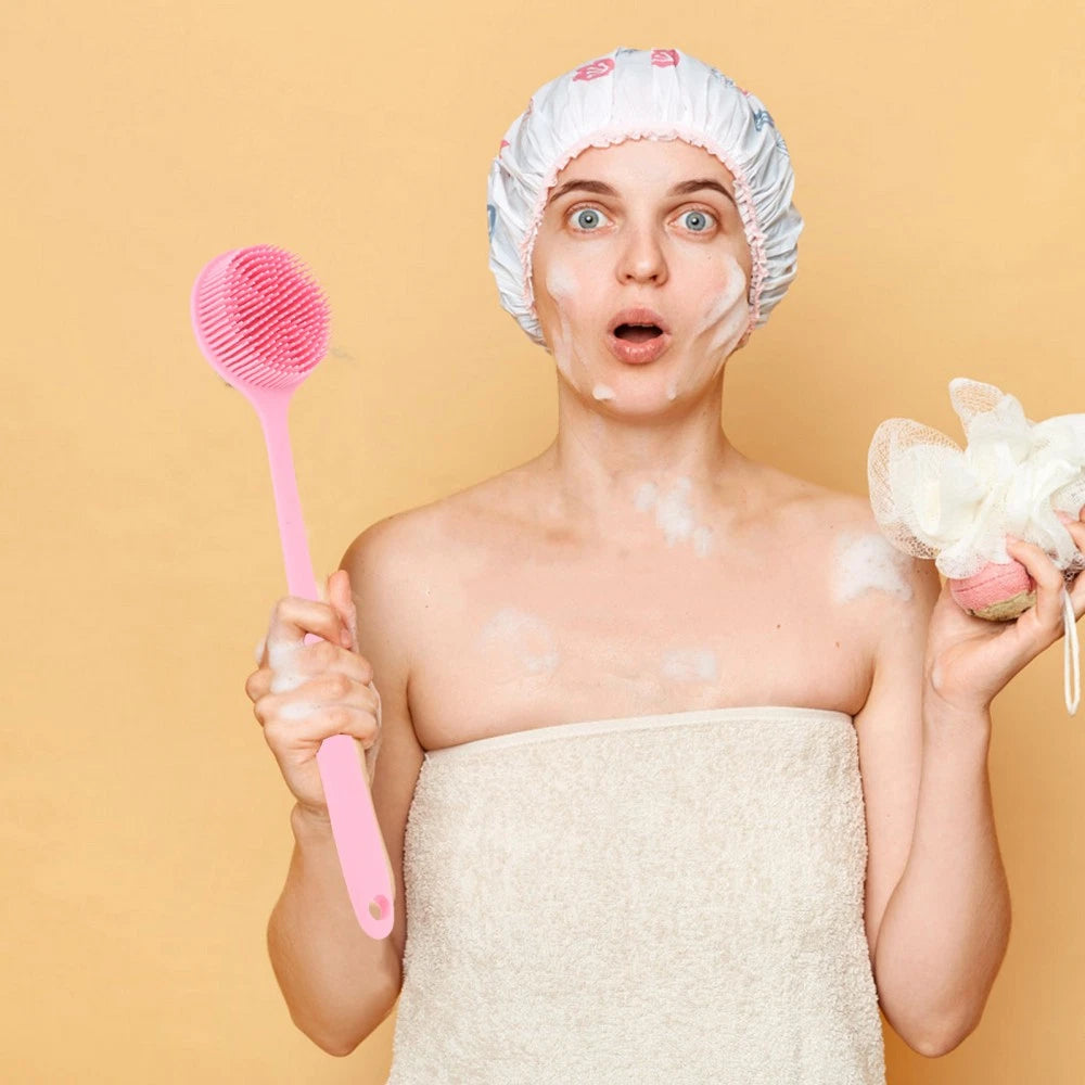 2 PCS Bath Brush Dad Elderly Back Exfoliator Bathing Brushes Women