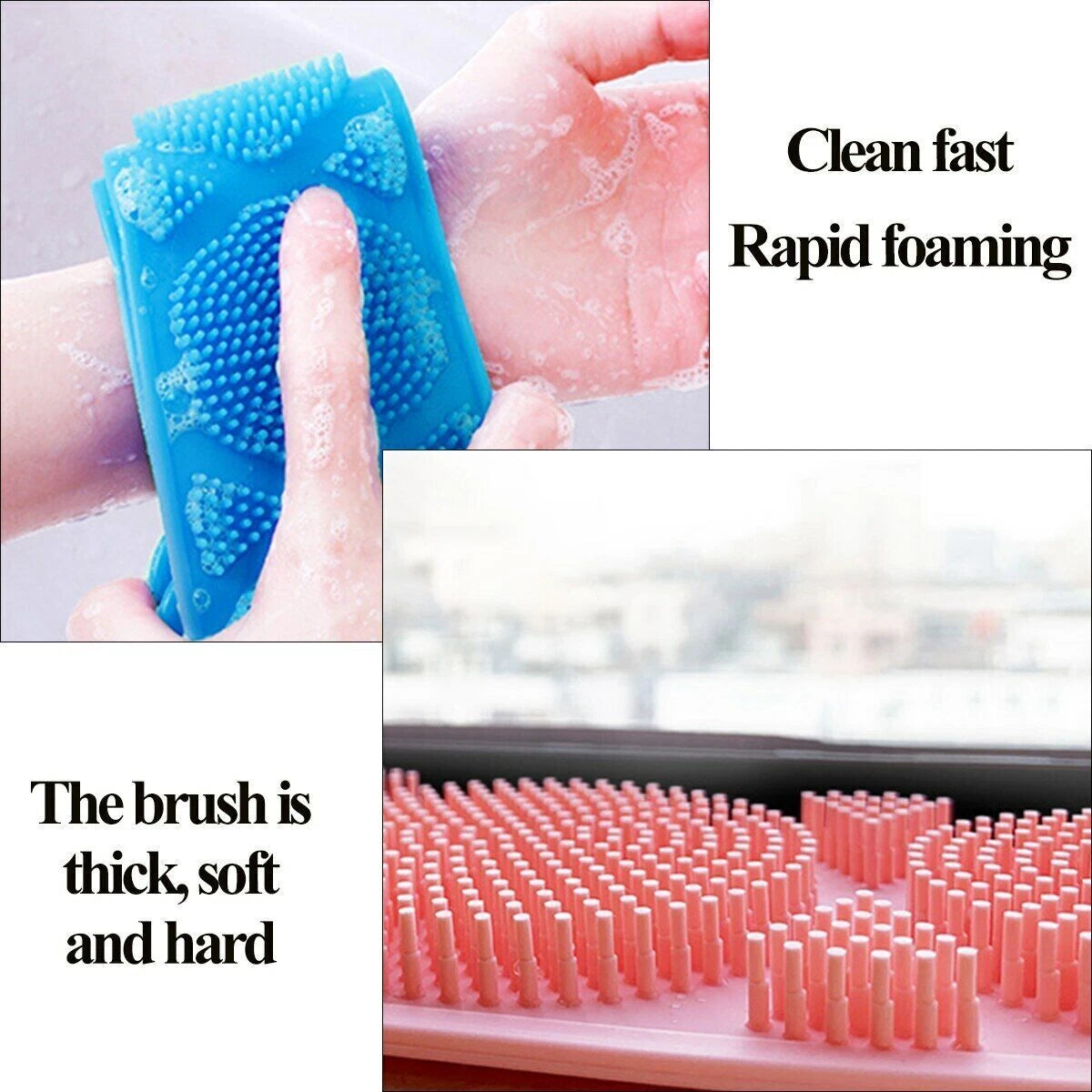 Silicone Exfoliating Back Scrubber Body Cleaning For Bath Shower Belt Brush Tool