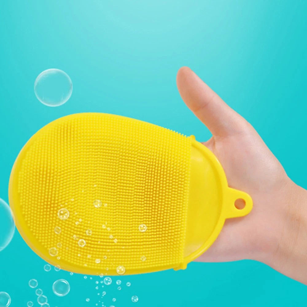 3 Pcs Baby Silicone Shower Brush Child Cleaning Tools Skin Cleaner
