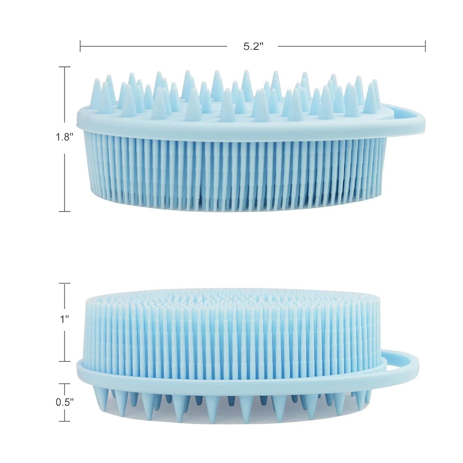 Soft Bristle Blue Bath and Massage Brush for Skin Exfoliation & Relaxation