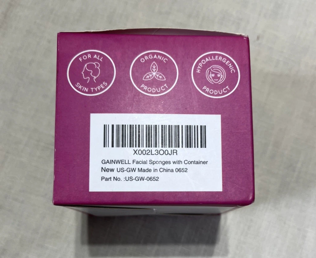 50-Count Compressed, GAINWELL Cellulose, 100% Natural Cosmetic Spa sponges