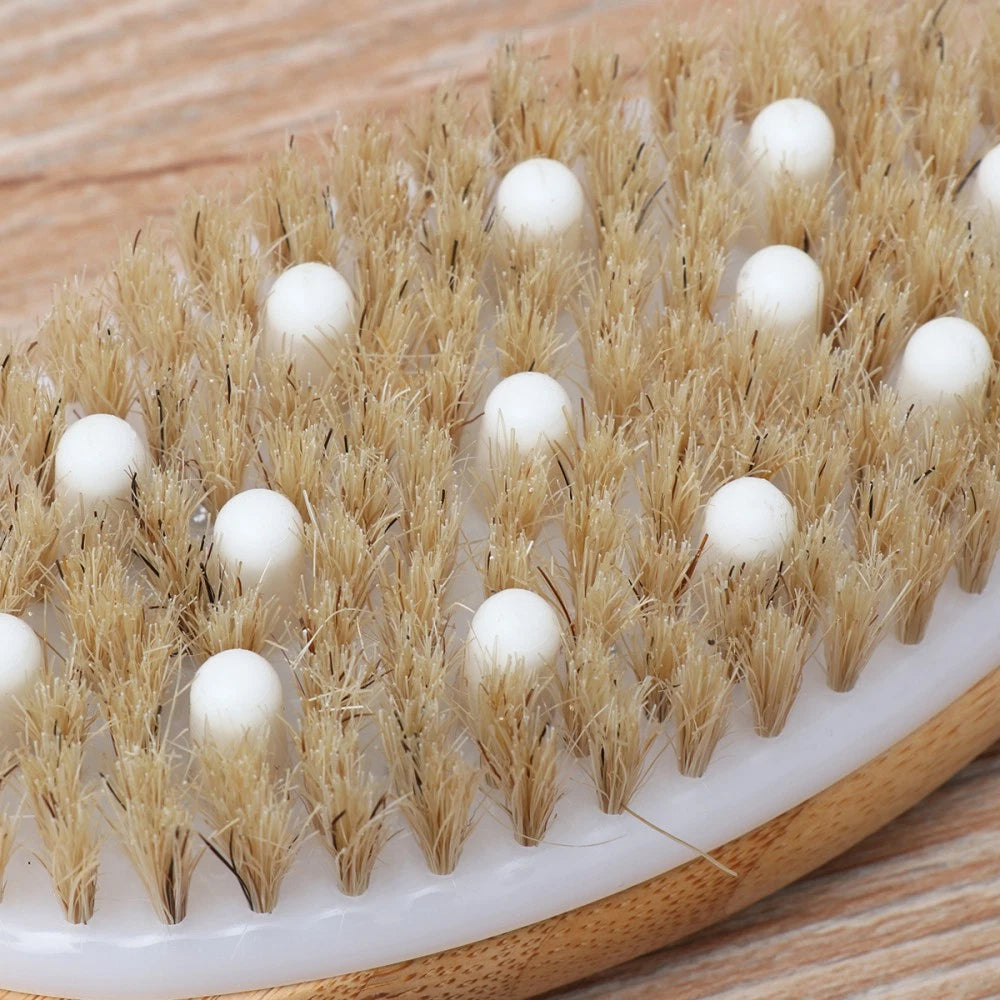 Soft Bead Massage Brush Body Shower Scrubber Long Handle Bath with