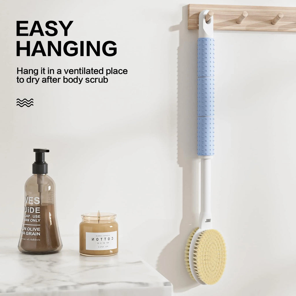Back Brush Long Handle Shower Bath Scrubber Body With Soft Bristles Stiff