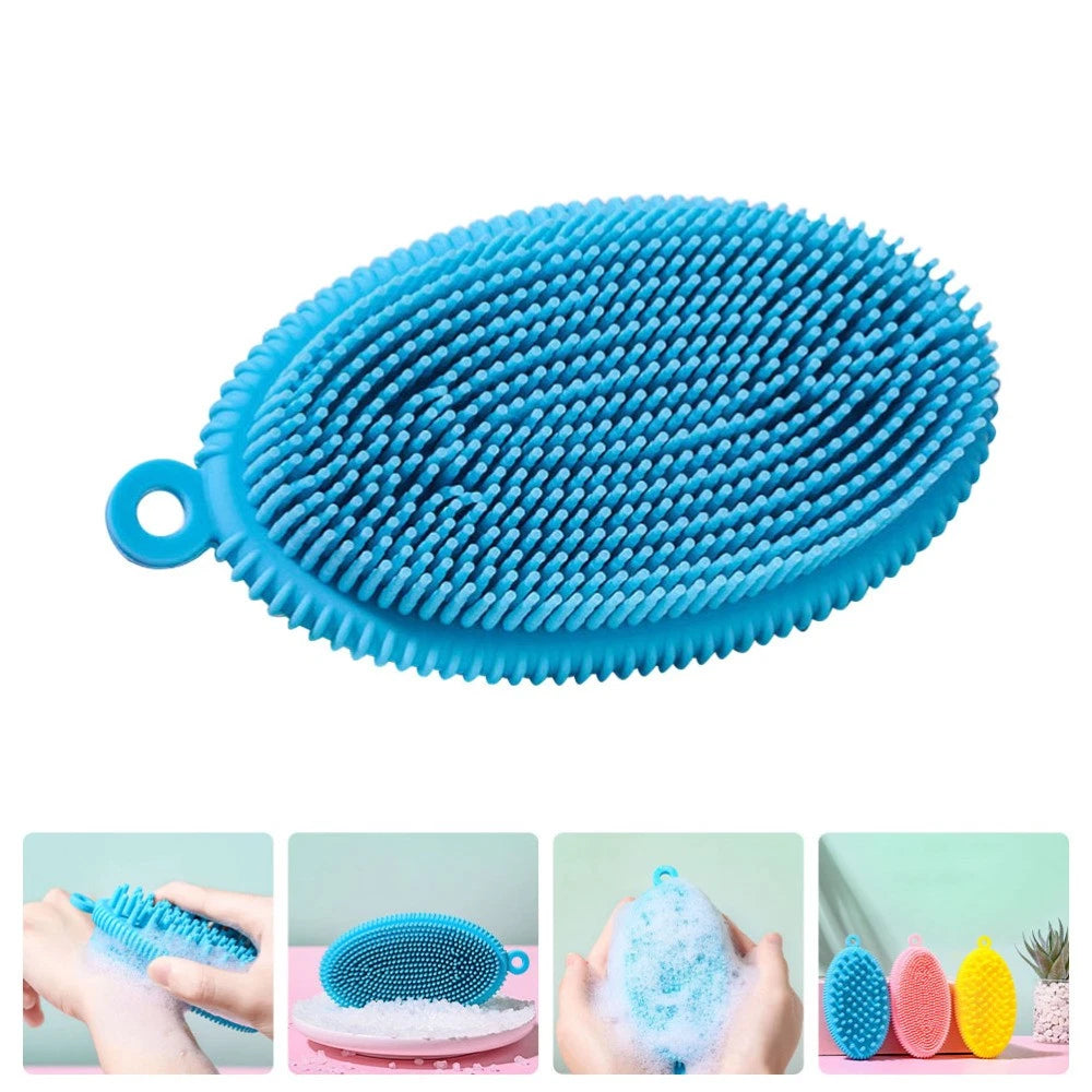 Bath Brush Man Body Exfoliator Hand Held Silicone Scrubber Cleaner