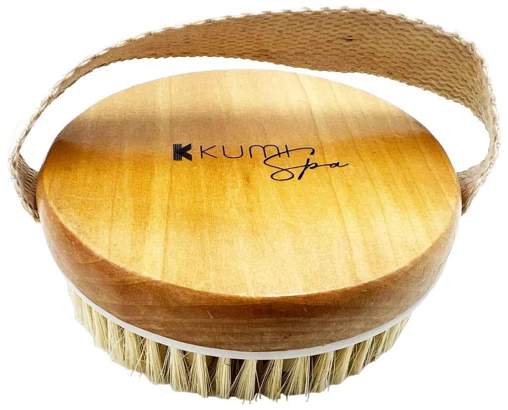 Body Brush Skin Exfoliating Massager Bath Shower Scrubber Natural Boar Bristles