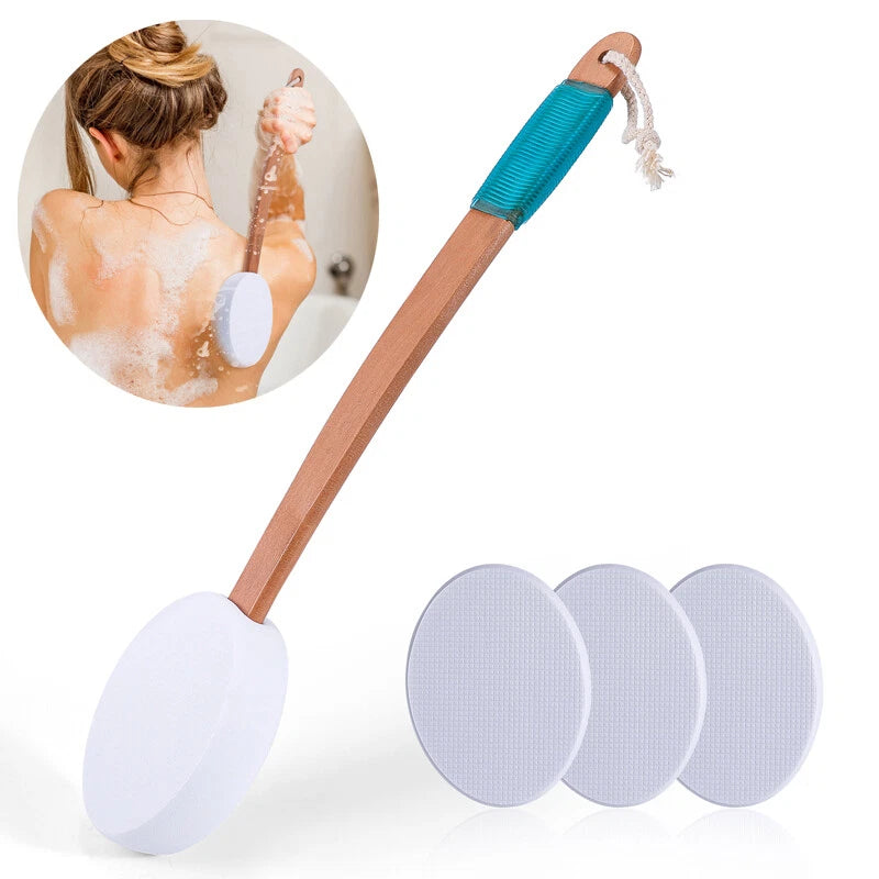 Long Handle Lotion Applicator Skin Cream Brush Back Body Bath Tanning Massager