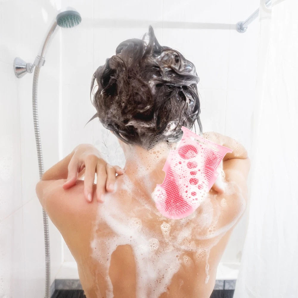 Bath Brush Dad Glove Body Shower Scrubber for Cleaning Silicone Cleansing