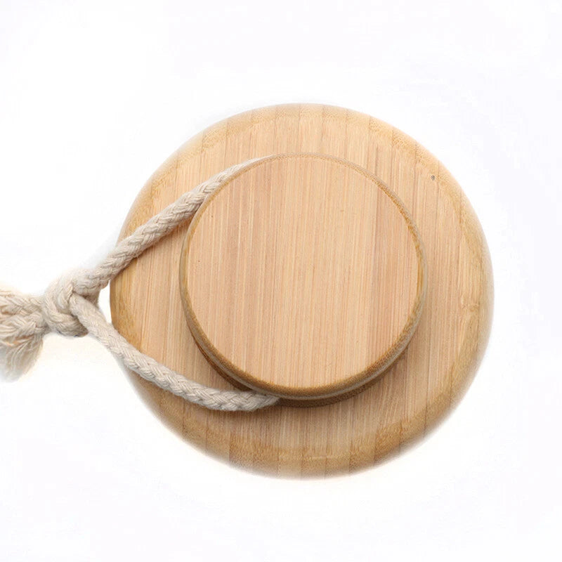 Engrave Logo-Bamboo handle bath brush body brush dry brush clean brush sisal