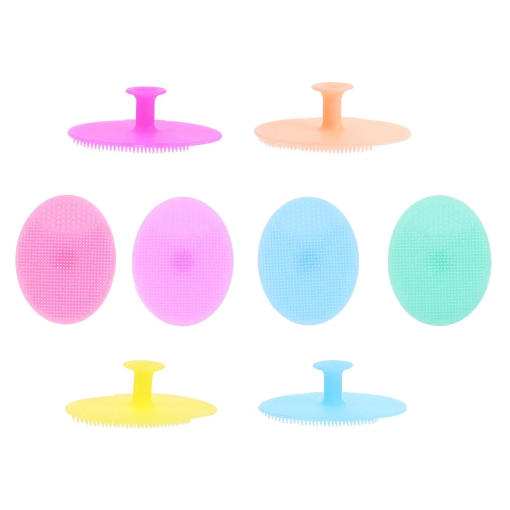 8Pcs Bath Brush Silicone for Gentle Scalp Massage and Cleaning
