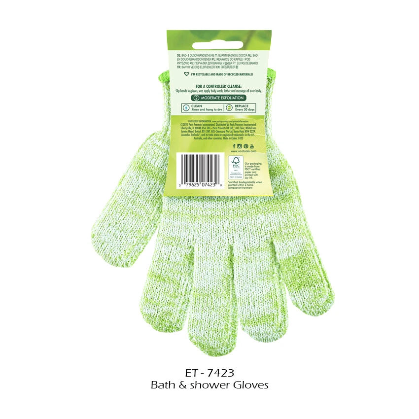 1 ECOTOOLS Bath & Shower Exfoliating Gloves Body Spa - 1 Pair "ET-7423" *Joy's*