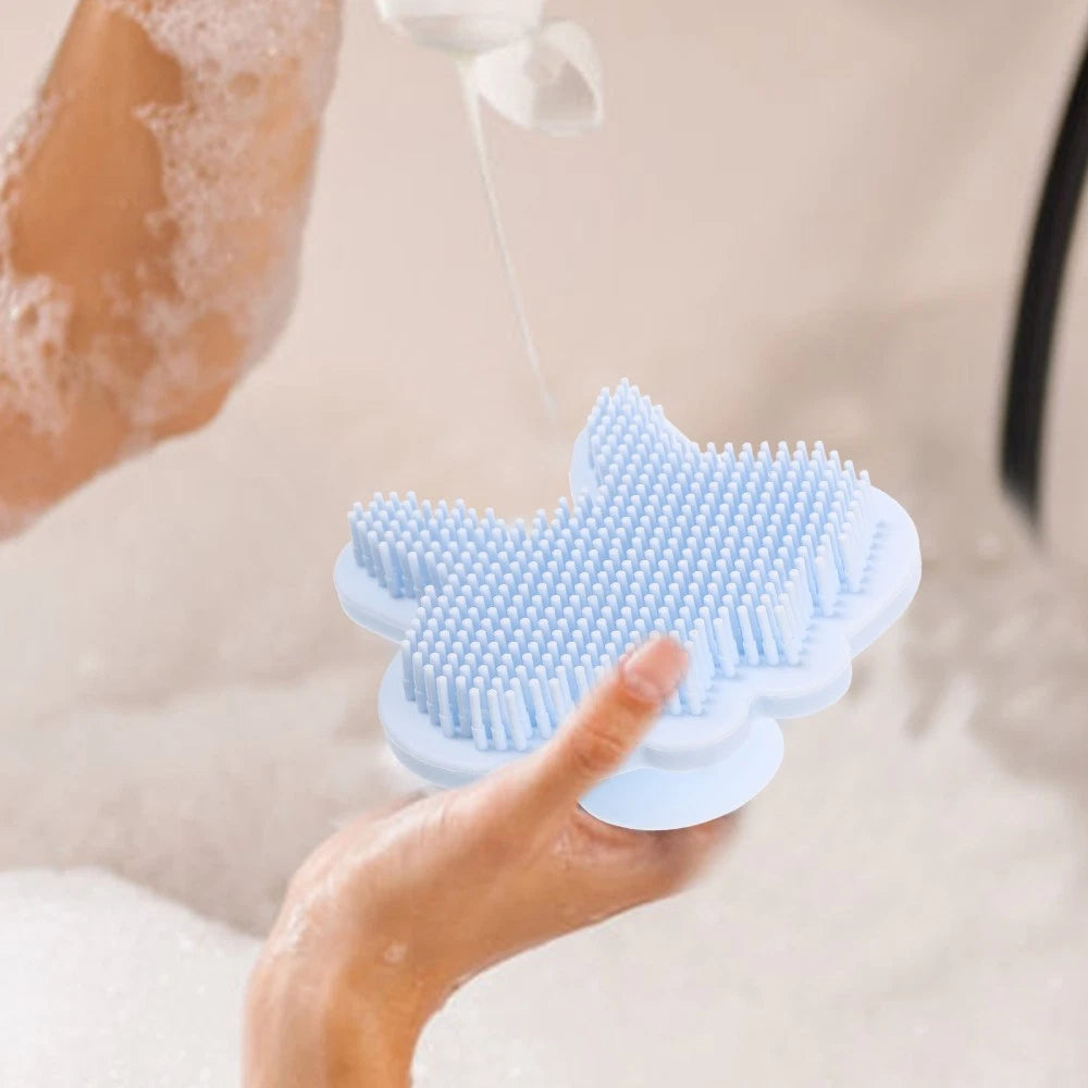 Silicone Bath Brush Child Baby Body Scrubber Men Shower Exfoliating