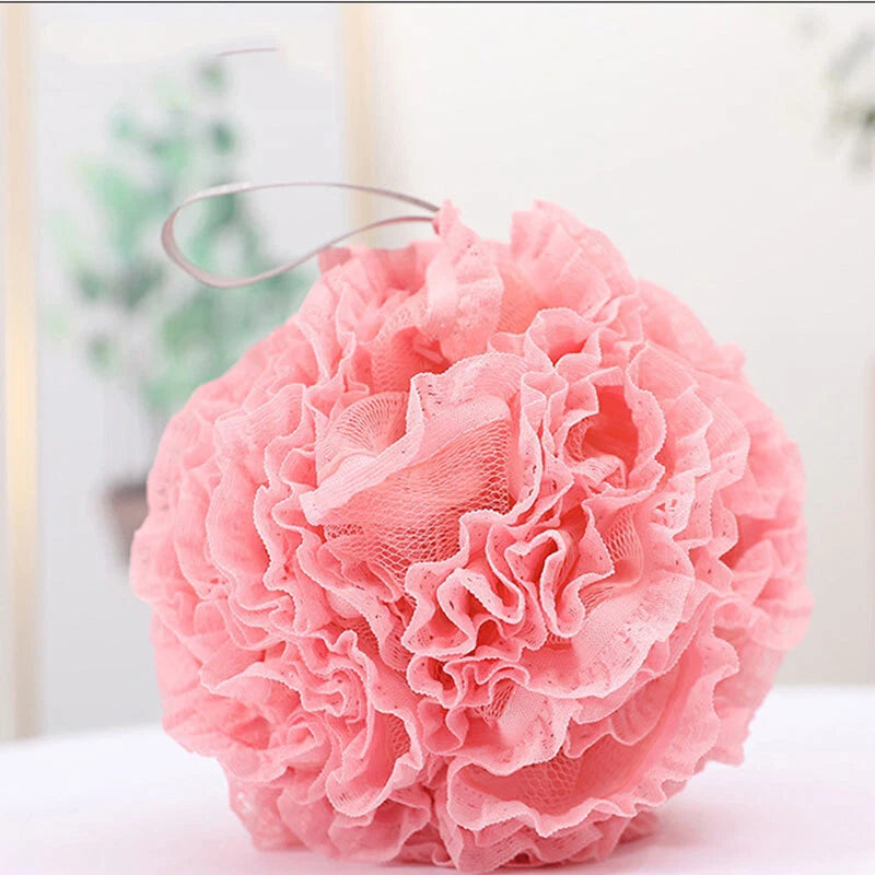 Exfoliating Bath Brush Soft Mesh Sponge Back Scrubber Body Wash Shower Loofah🎀