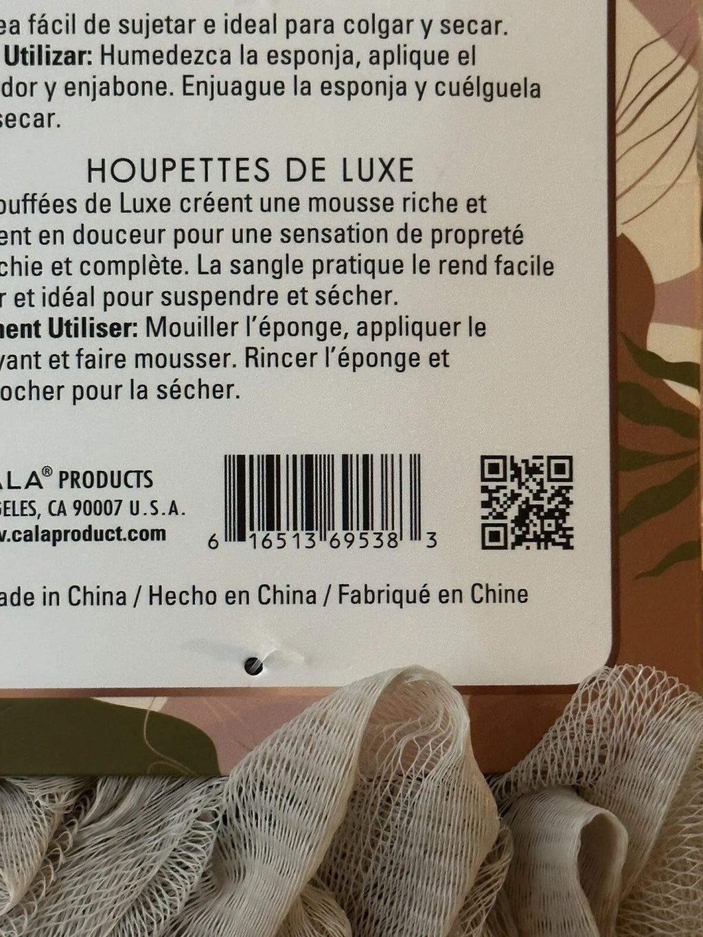 Spa Solutions 2 Pack Bath Deluxe Sponges Puffs Ivory/Tan Exfoliating & Cleansing