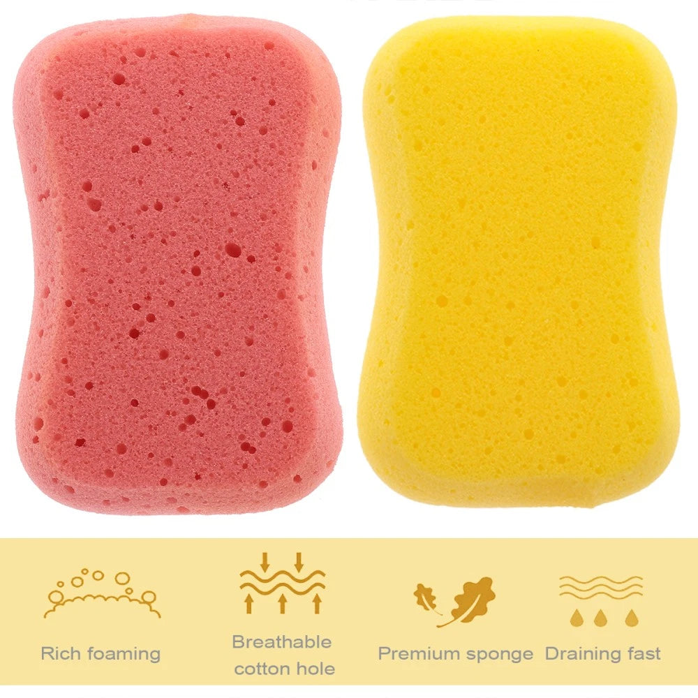 4Pcs Shower Bath Sponges Exfoliating Brushes for Skin Care Random Color