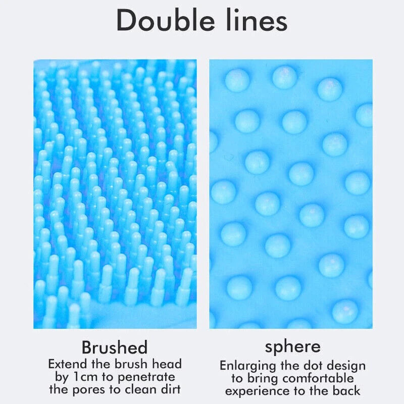 Silicone Exfoliating Back Scrubber Body Cleaning For Bath Shower Belt Brush Tool