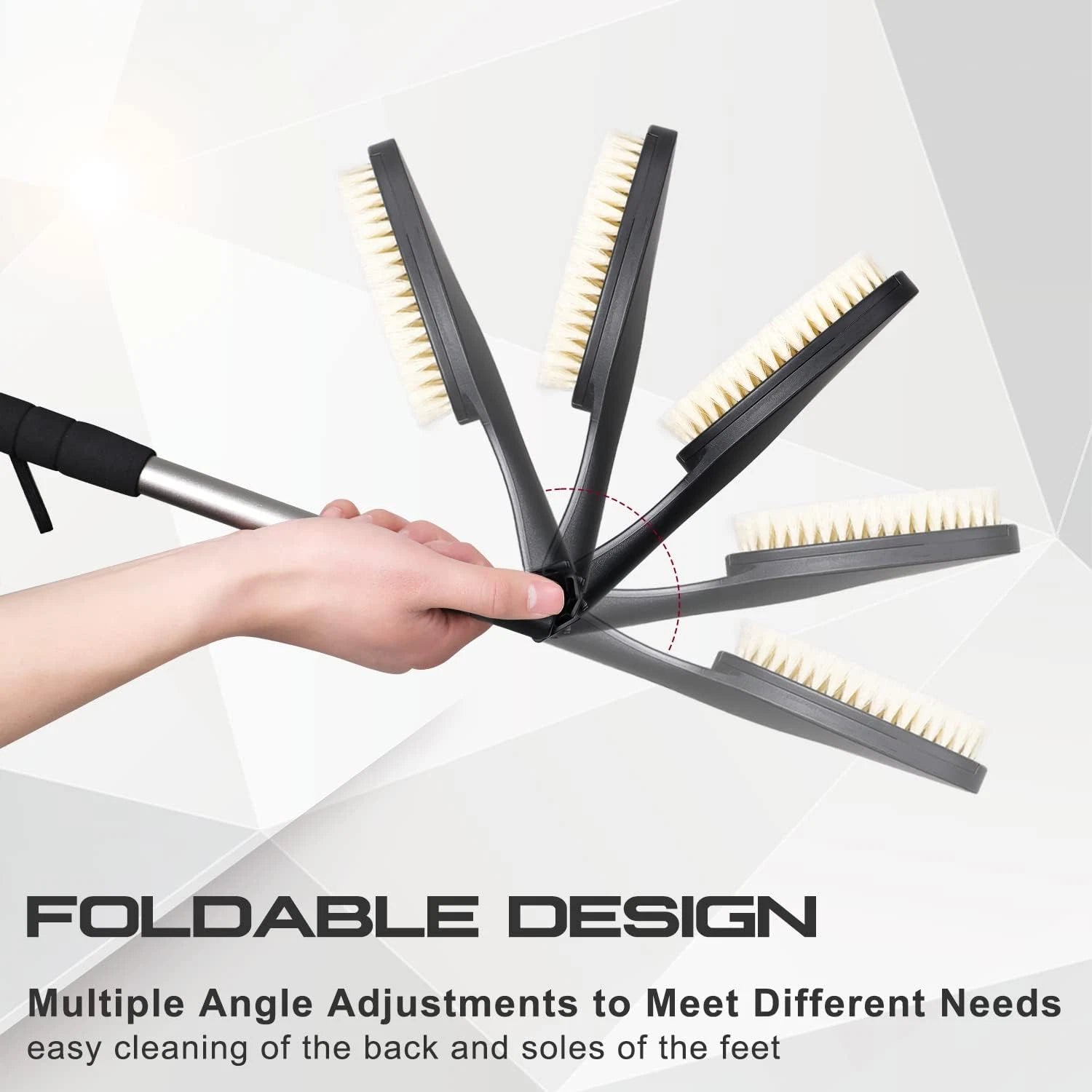 Body Brush for Back, Long Handle Bath Brush for Showering, Adjustable Head Back