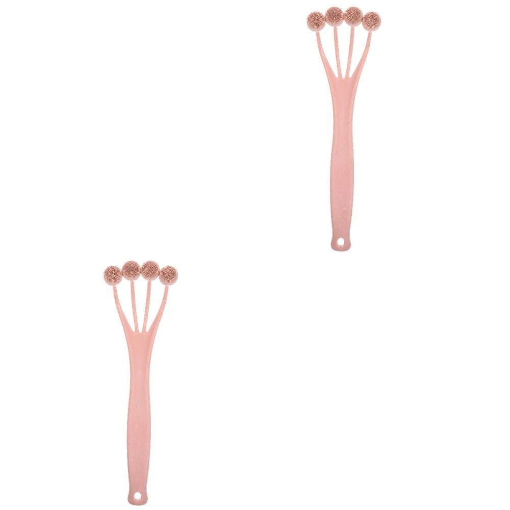 2 Pack Exfoliating Bath Brush Back Scrubber Shower Tool Long Handle