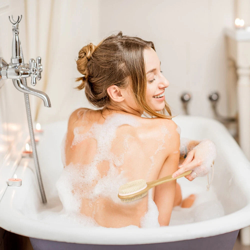 Massage Bath Brush Body Shower Scrubber Antiskid Silicone Hard Bristle