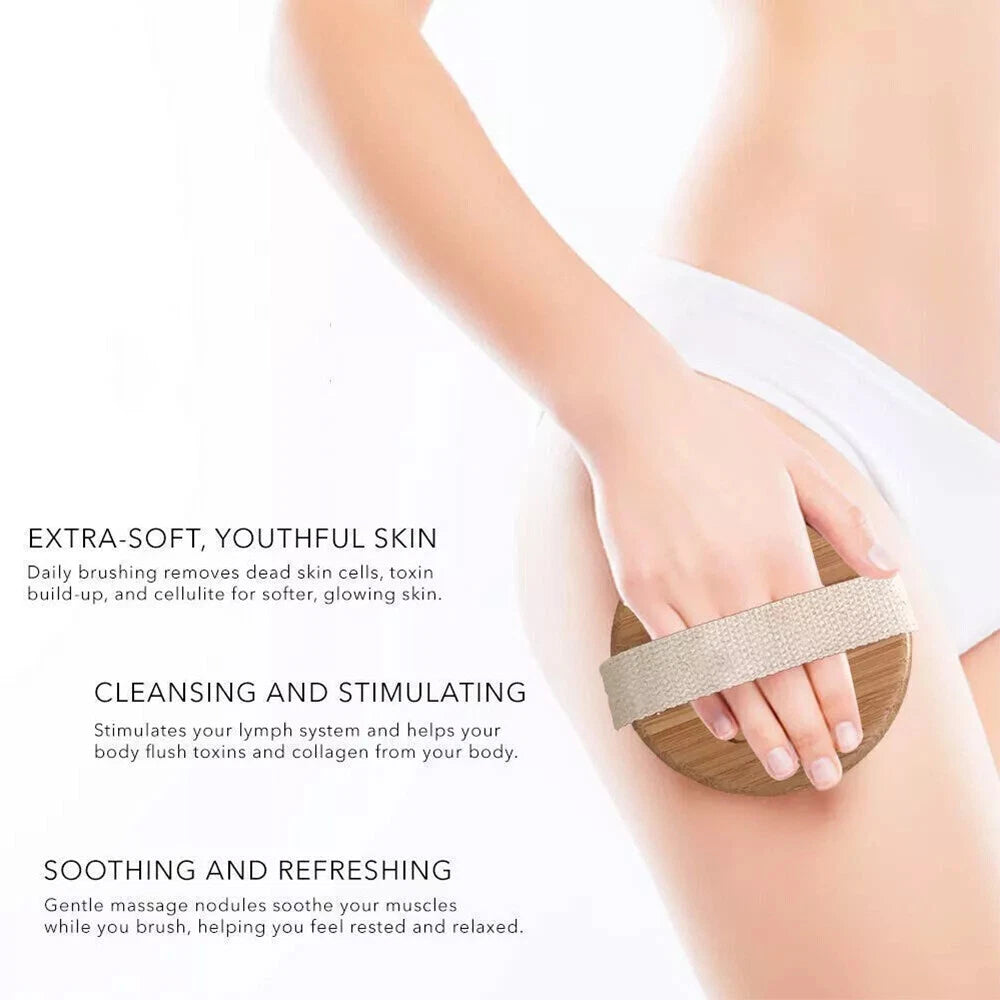 Beautiful Solid & Body Exfoliating Hair Frame Wood Brush Boar Skin Dry for CSM -