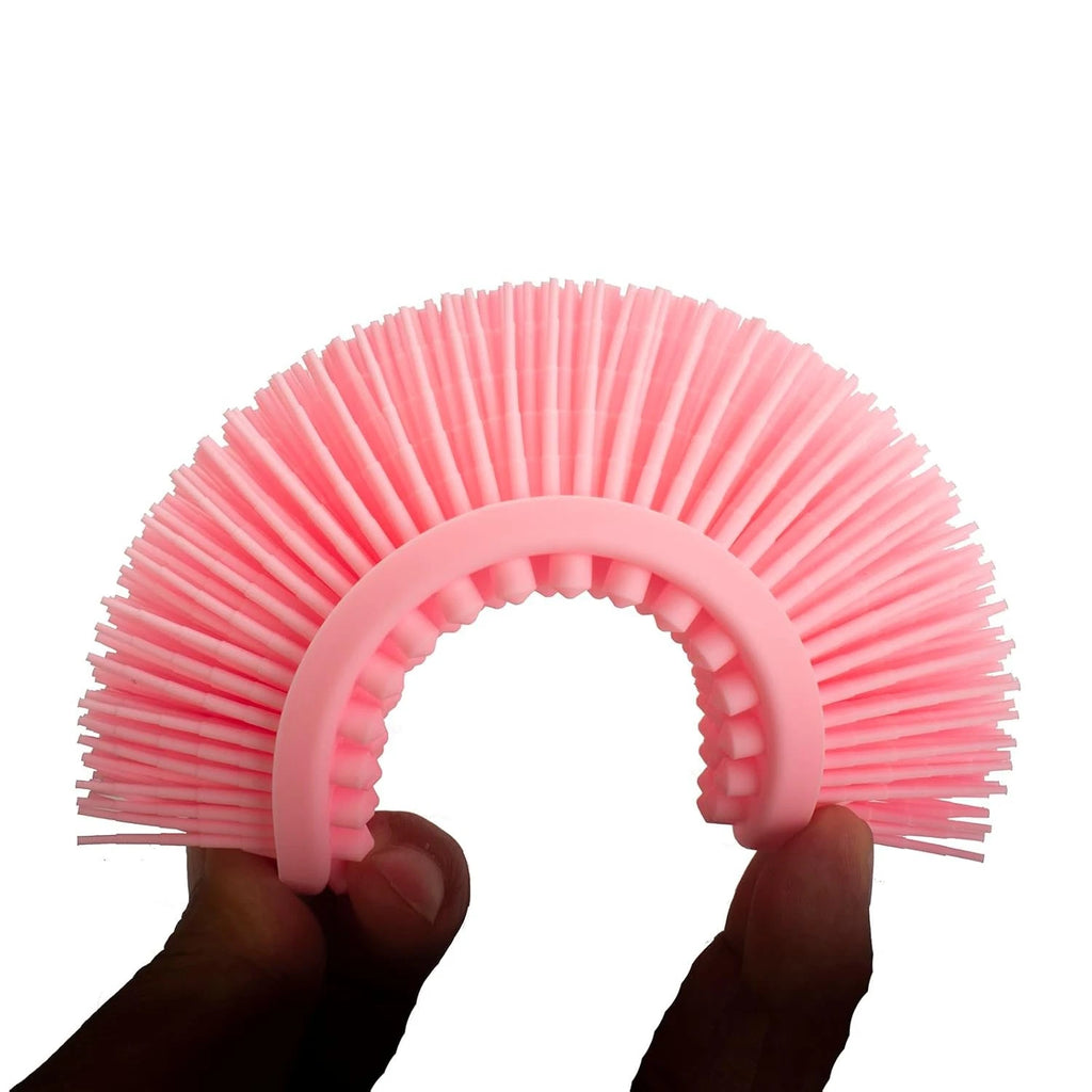 Exfoliating Silicone Body Scrubber, Easy to Clean, Eco Friendly (Pink)