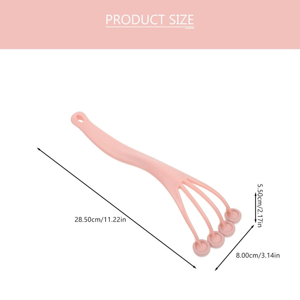 5 Pieces Exfoliating Bath Brush Shower Back Scrubber Long Handle for Body