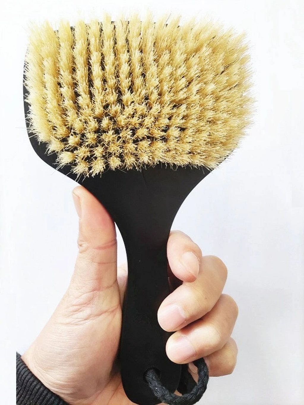 Engrave Logo-Vegan Dry Brush sisal Bath Brush Wood Body Brush Body Cleaning
