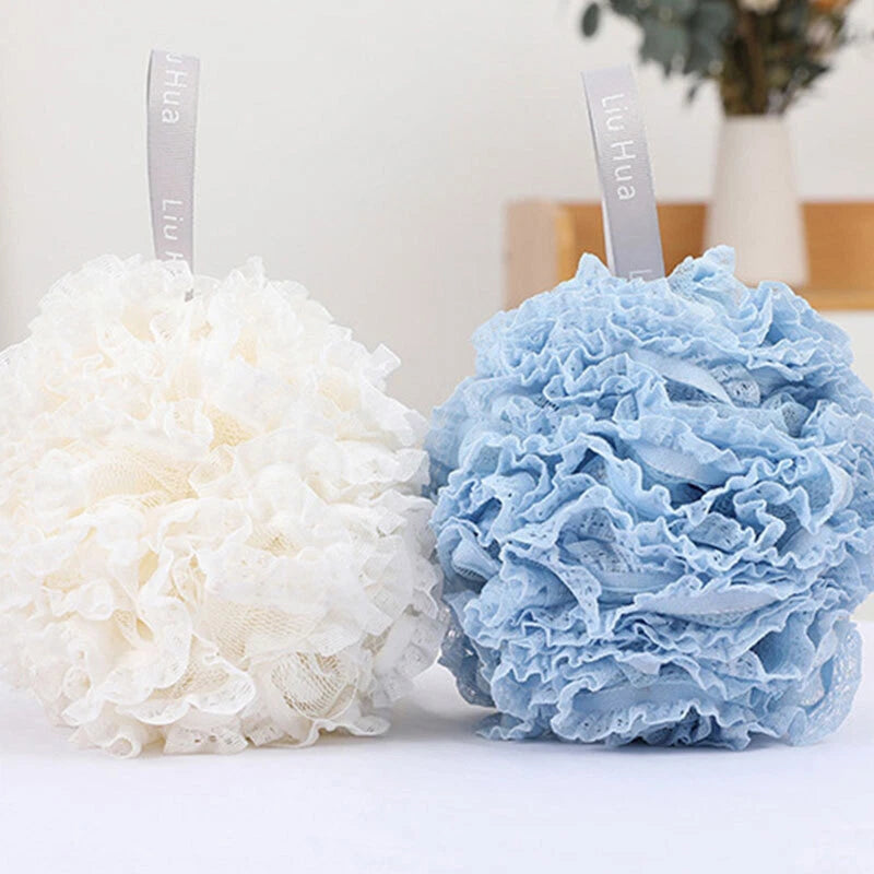 Exfoliating Bath Brush Soft Mesh Sponge Back Scrubber Body Wash Shower Loofah🎀
