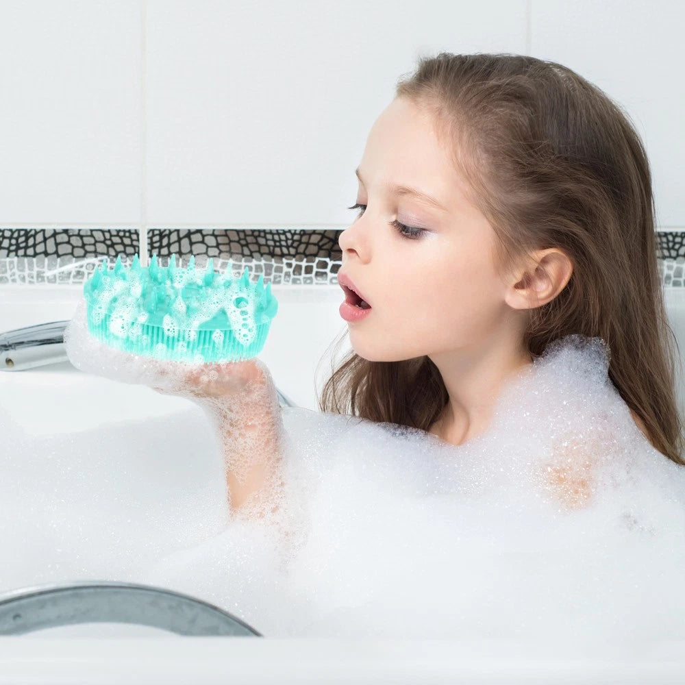 Slicone Back Scrubber Bath Body Brush Shower Brush Scalp Scrubber