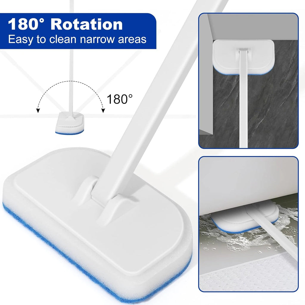 Scrub Brush for Shower,4-In-1 Cleaning Brushes with 4 Different Function Cleanin