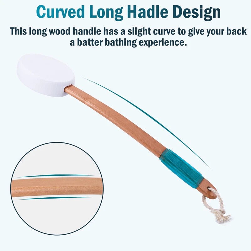 Long Handle Lotion Applicator Skin Cream Brush Back Body Bath Tanning Massager