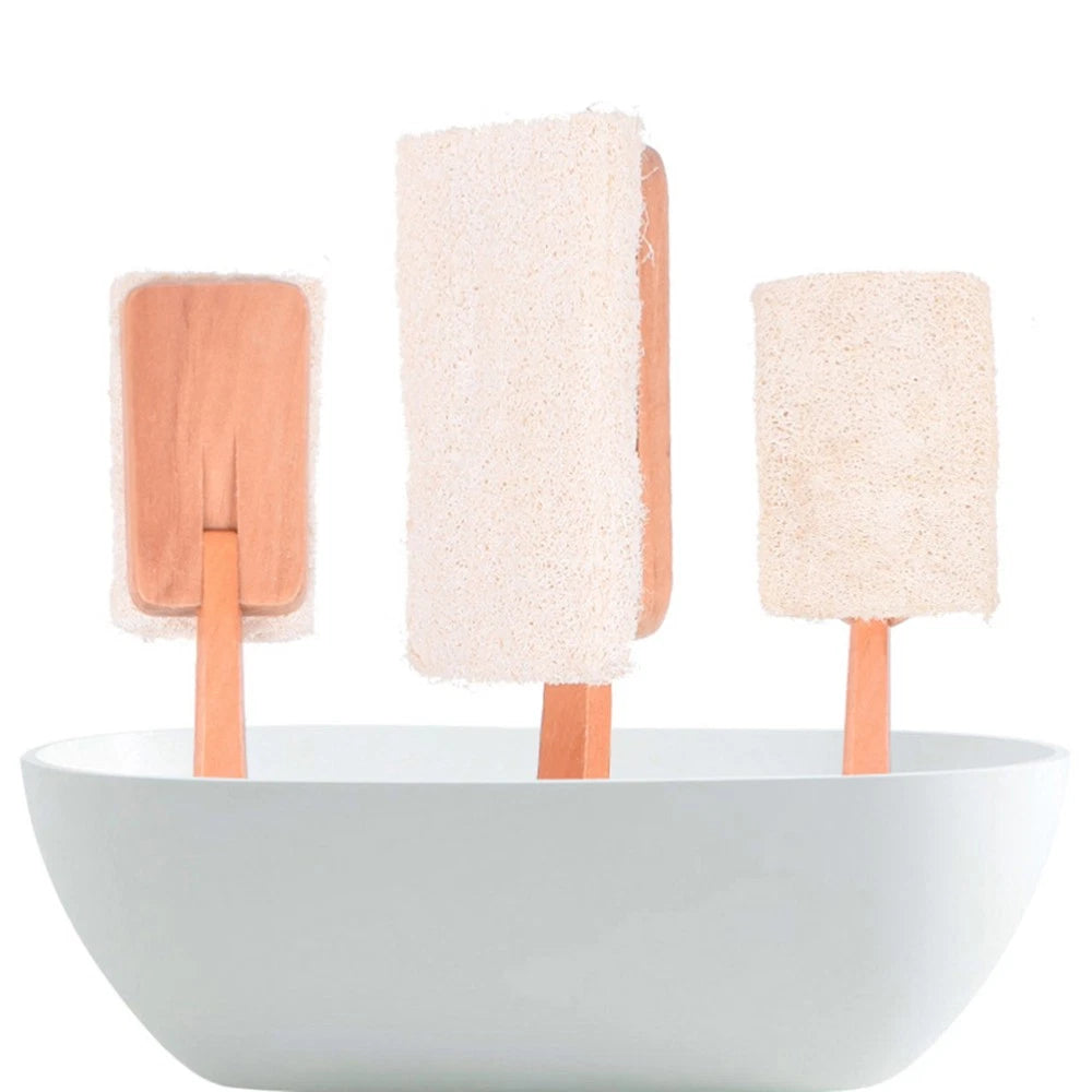 Loofah Bath Brush Hand Held Body Scrubber Exfoliating for Bathing