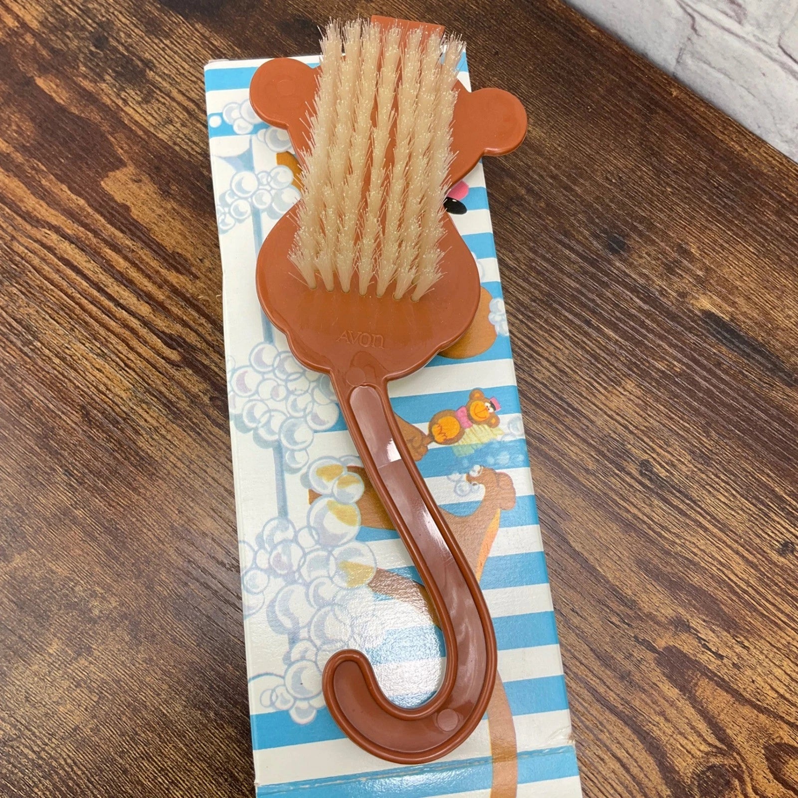 Vintage 1970 The Chimp Bath Brush Set New in Box