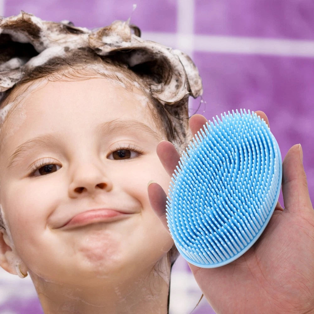 2 Pcs Bath Man Shower Scrubber Silicone Body with Handle