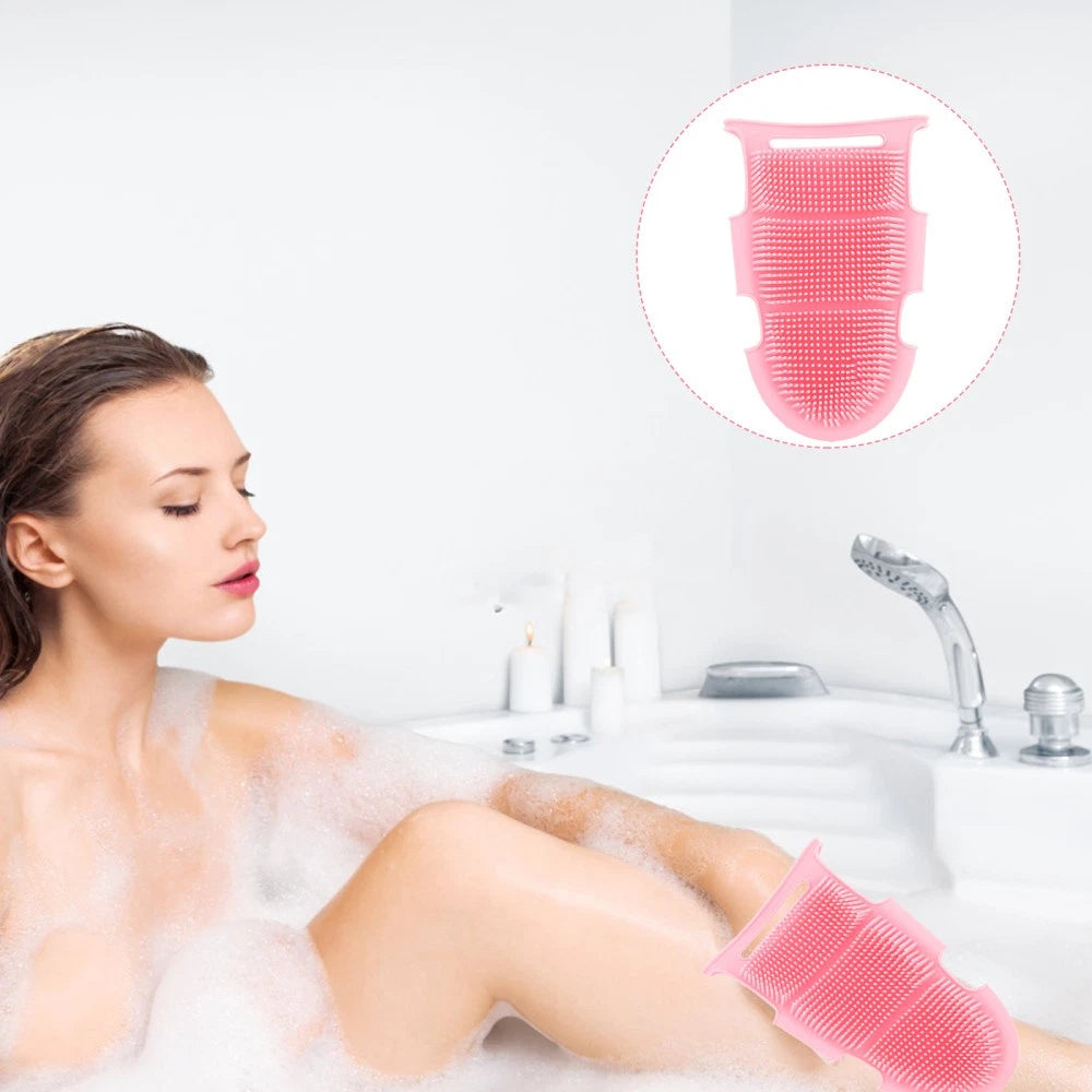 Bath Brush Dad Glove Body Shower Scrubber for Cleaning Silicone Cleansing