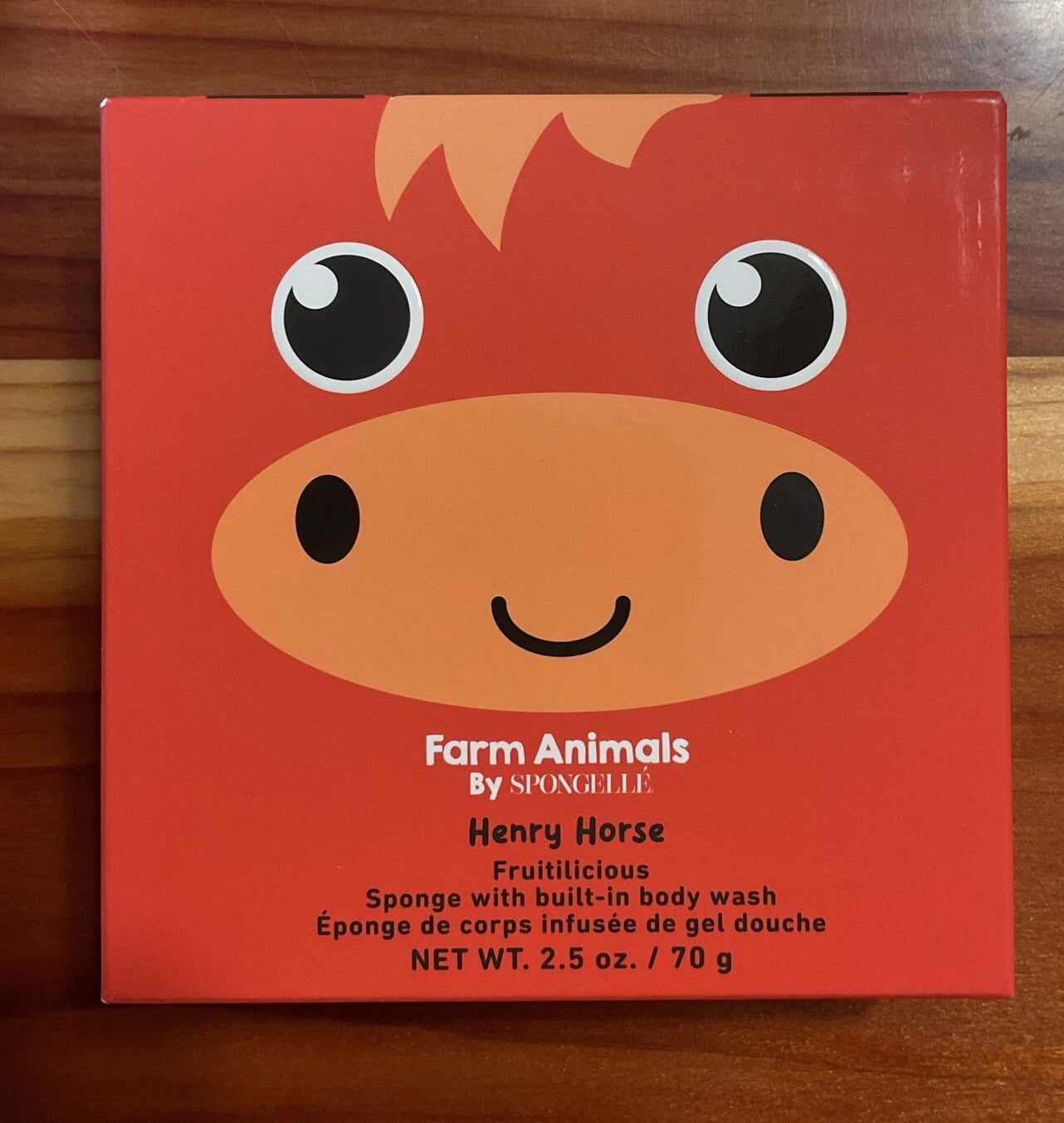 Spongelle Farm Animals ~ HENRY HORSE Infused Bath Body Wash Sponge Buffer 2.5oz