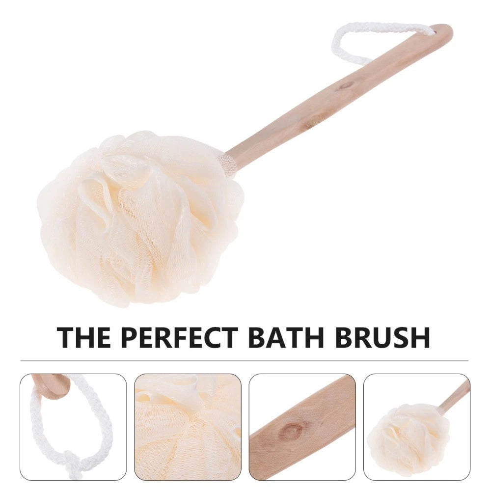 Long Handle Bath Sponge Brush Exfoliating Loofah Scrubber for