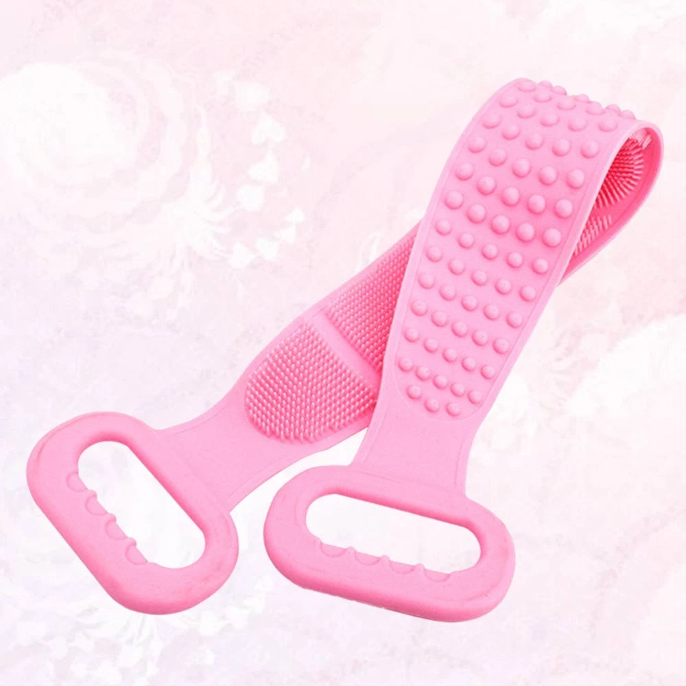 Bath Brush Body Exfoliating Tool Back Scrubbing Silicone Scrubber