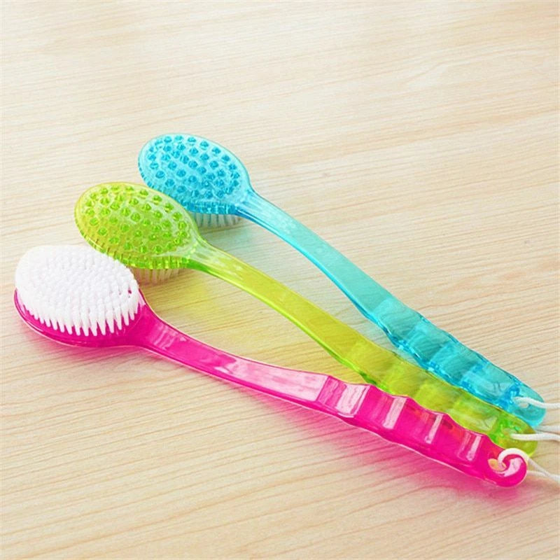 Bath Brush Back Body Shower Sponge Scrubber Handle For Exfoliating Skin Massager