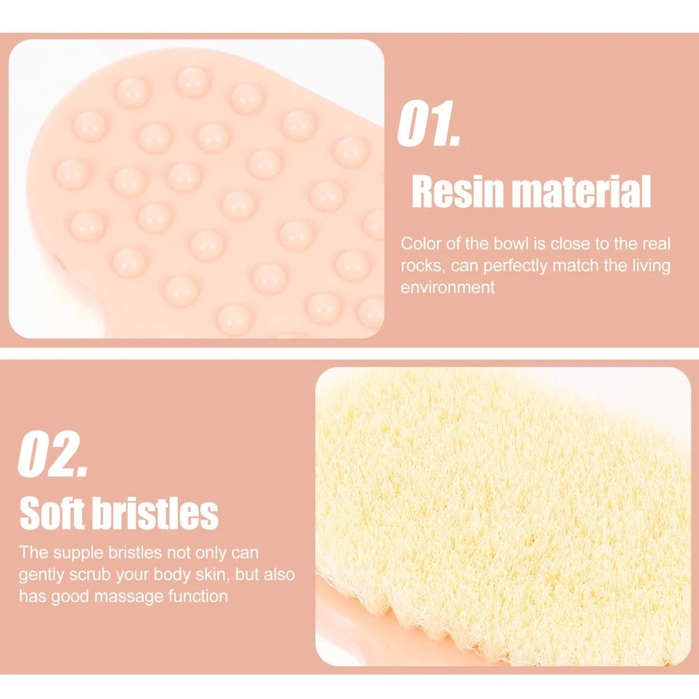 Shower Body Brush Long Handle Back Scrubber Household Bath Brush Portable Back