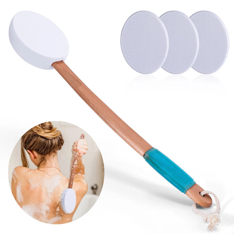 Long Handle Lotion Applicator Skin Cream Brush Back Body Bath Tanning Massager