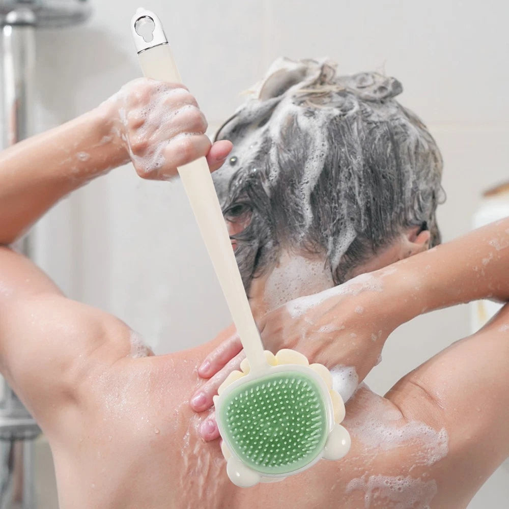 Bath Brush Shower Brush Long Ergonomic Handle Back Scrubber Exfoliating Bath
