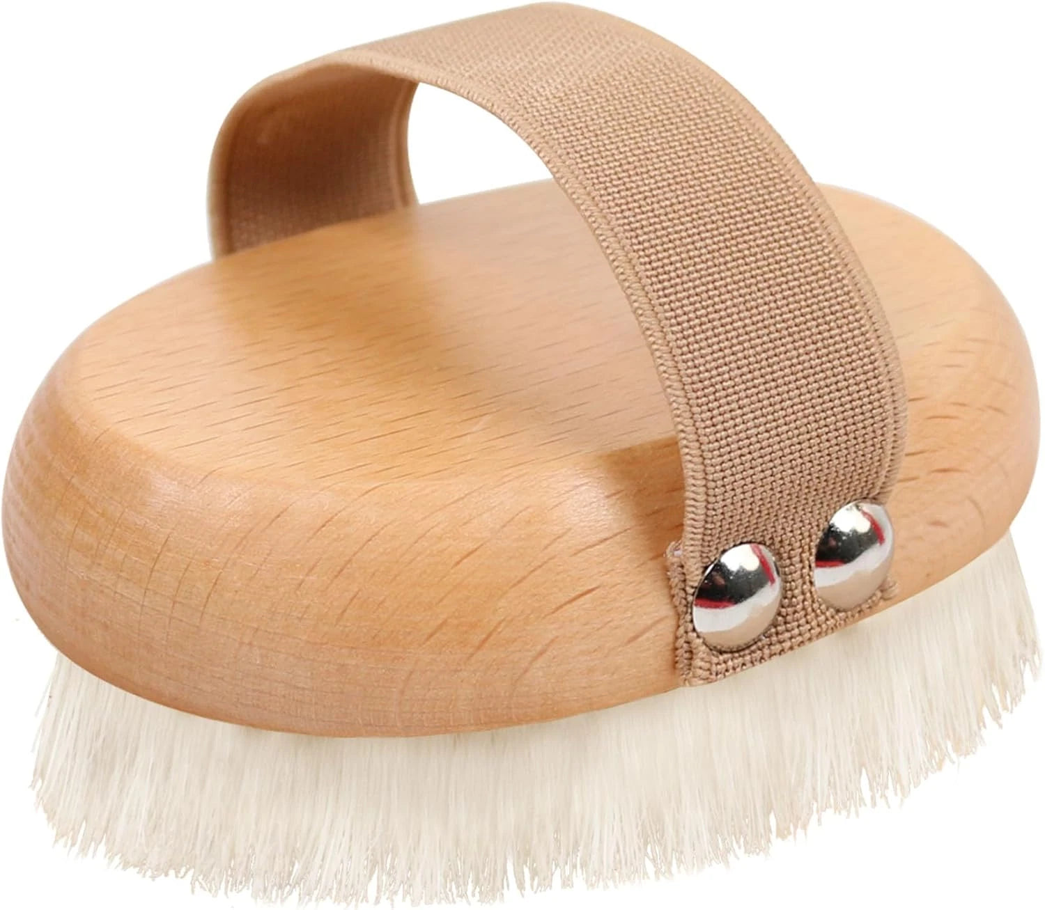 Dry Brushing Body Brush with Soft Nylon Bristles Antiskid Wooden Exfoliator Bath