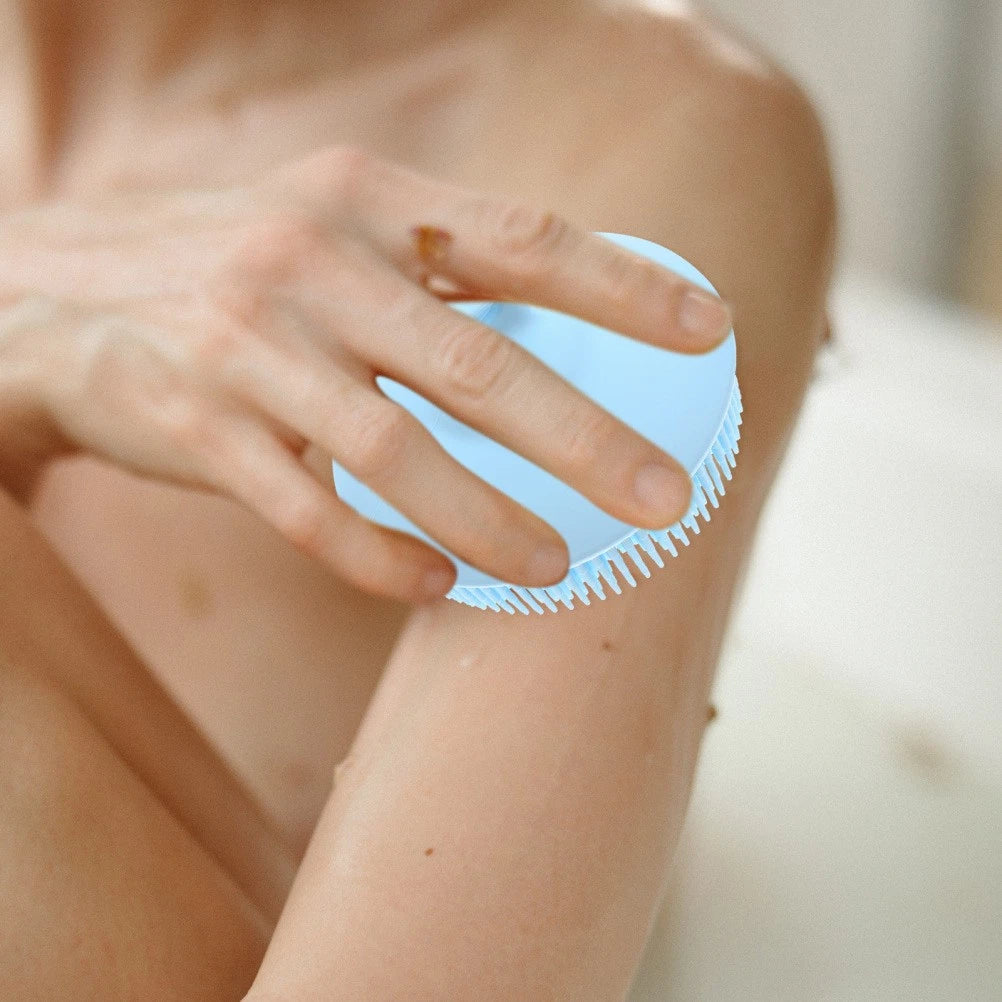 Bath Brush Travel Shower Scrubber for Cleaning Silicone Scrubbing