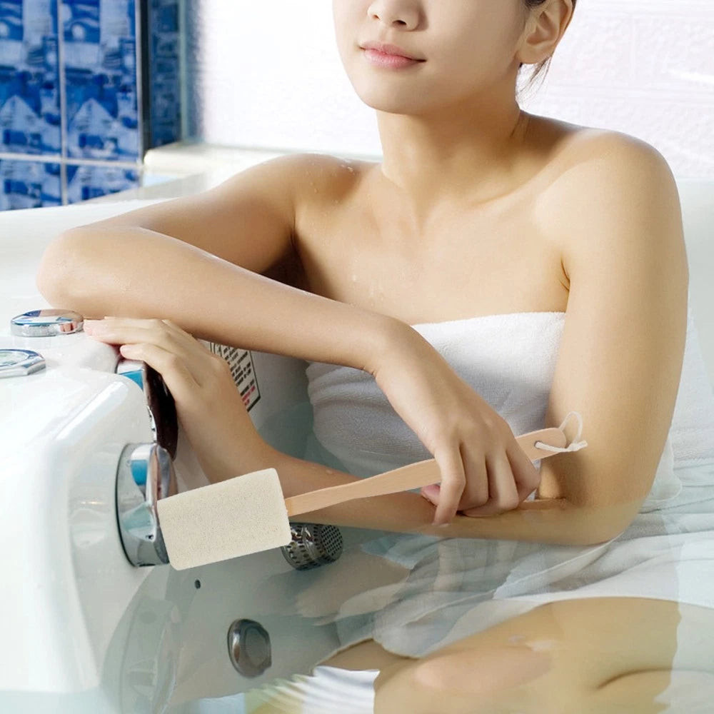 Loofah Bath Brush Exfoliating Back Scrubber with Handles Man Shower Body