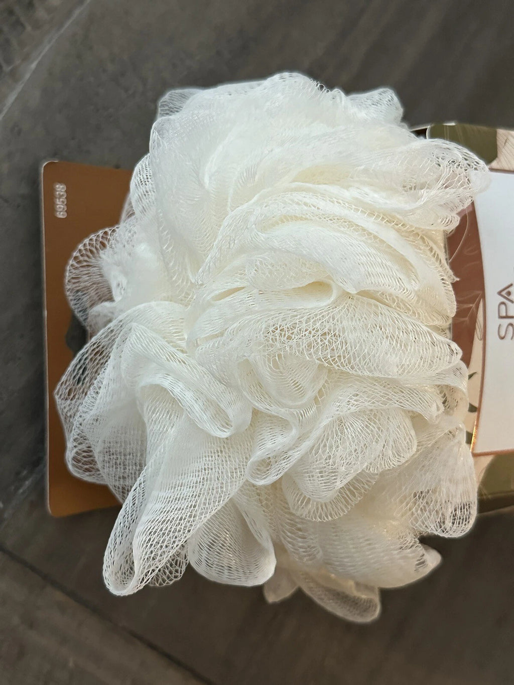 Spa Solutions 2 Pack Bath Deluxe Sponges Puffs Ivory/Tan Exfoliating & Cleansing