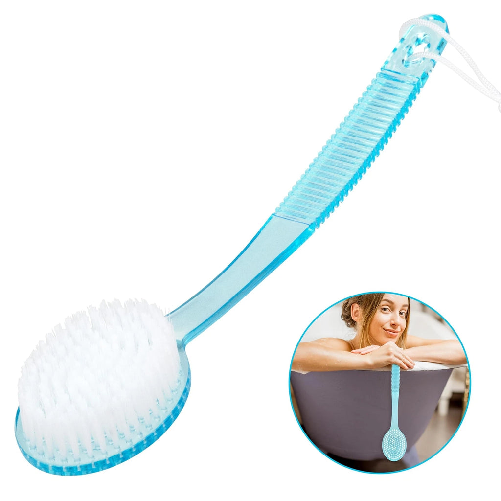 Bath Brush with Bristles Long Handle for Exfoliating Back Body and Feet Bath ...