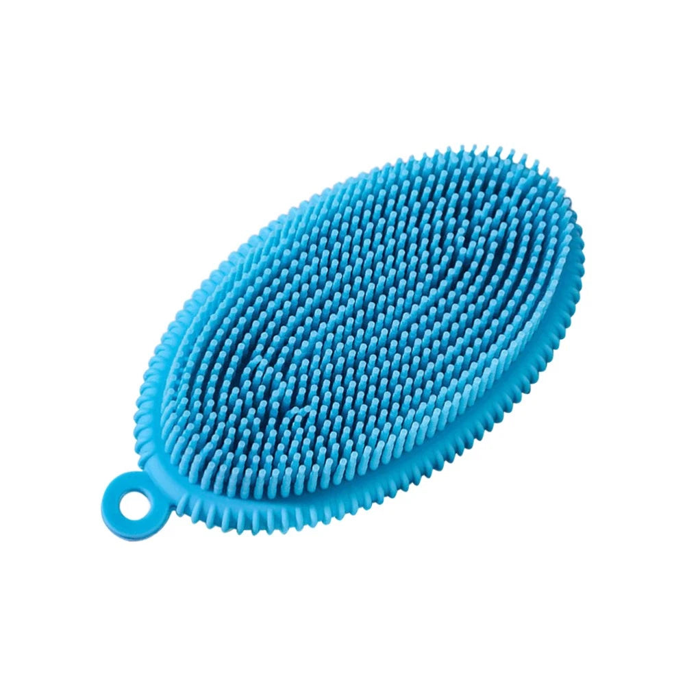 Bath Brush Man Body Exfoliator Hand Held Silicone Scrubber Cleaner
