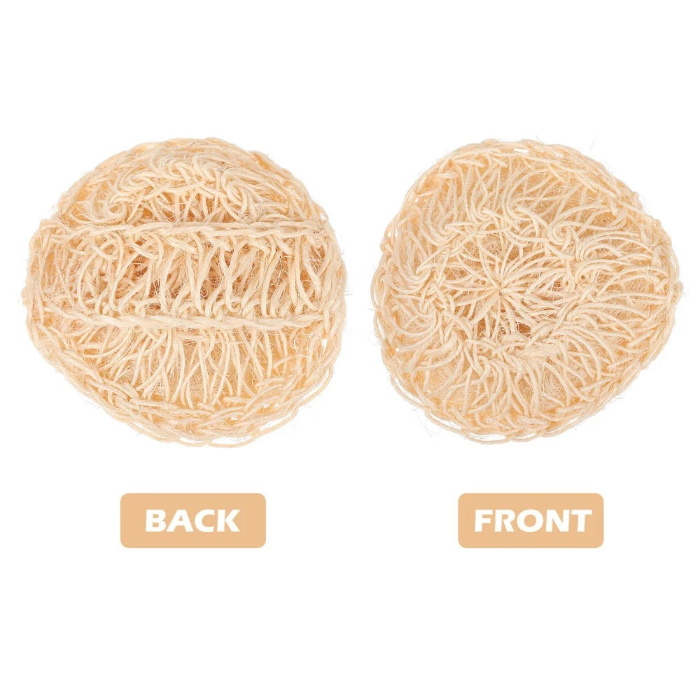 2 Pcs Sisal Bath Brush Mother Shower Body Scrubber Bathing Balls